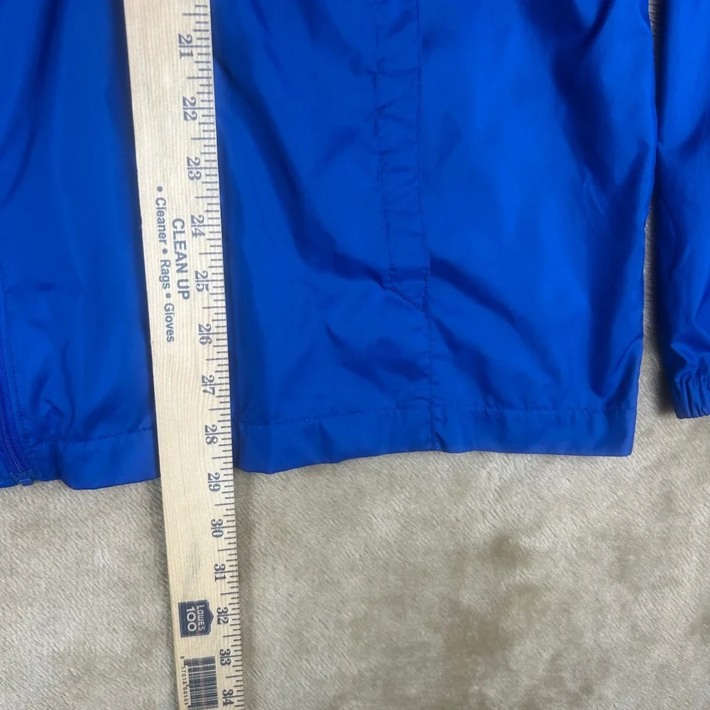 Columbia Mens XL Blue Navy‎ Colorblock Hooded Windbreaker Jacket KM3972 Full Zip